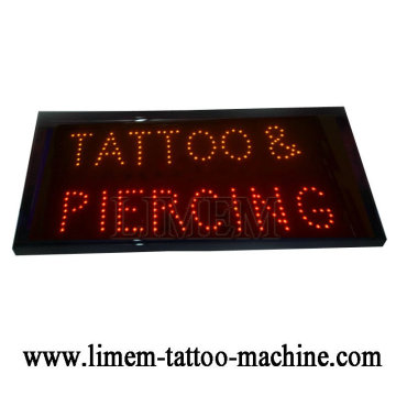 черный цифровой татуировки Пирсинг светодиодная вывеска 